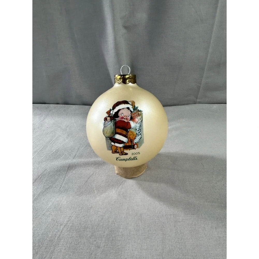 VTG Campbell's Soup Kids 2005 Collector's Edition Glass Ball Ornament Nostalgic